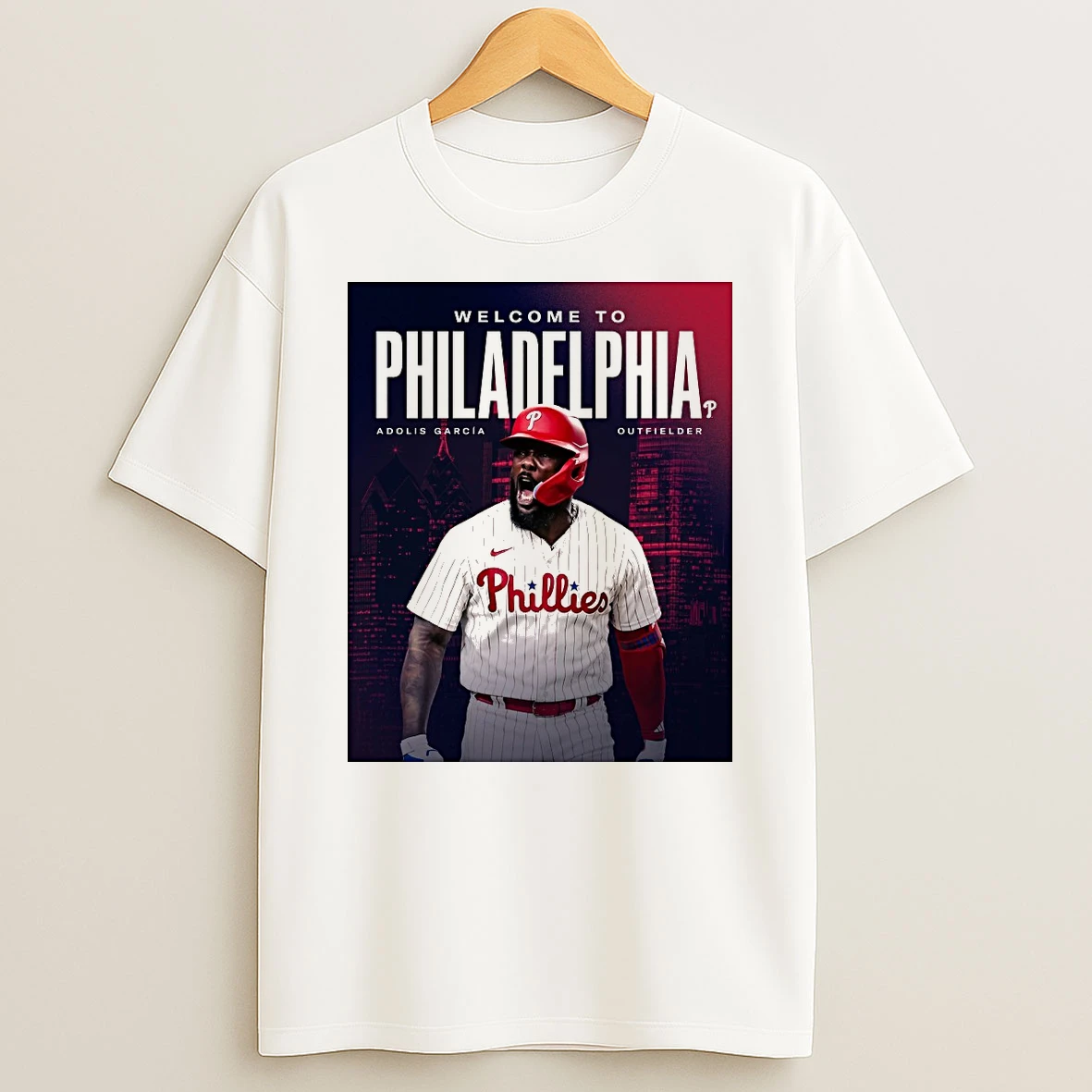 Welcome To Philadelphia Phillies Adolis Garcia El Bombi Outfielder Shirts