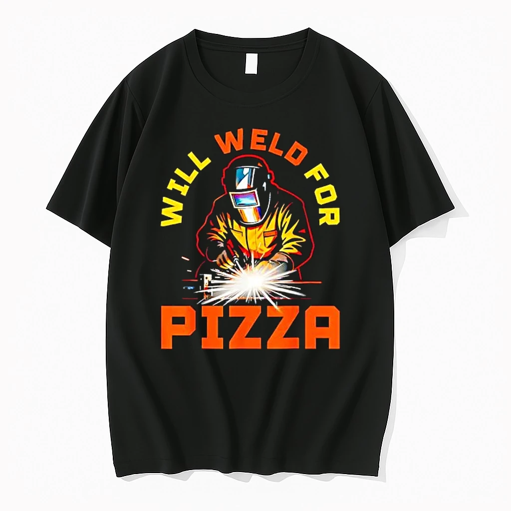 Welder Will Weld For Pizza Art Shirts