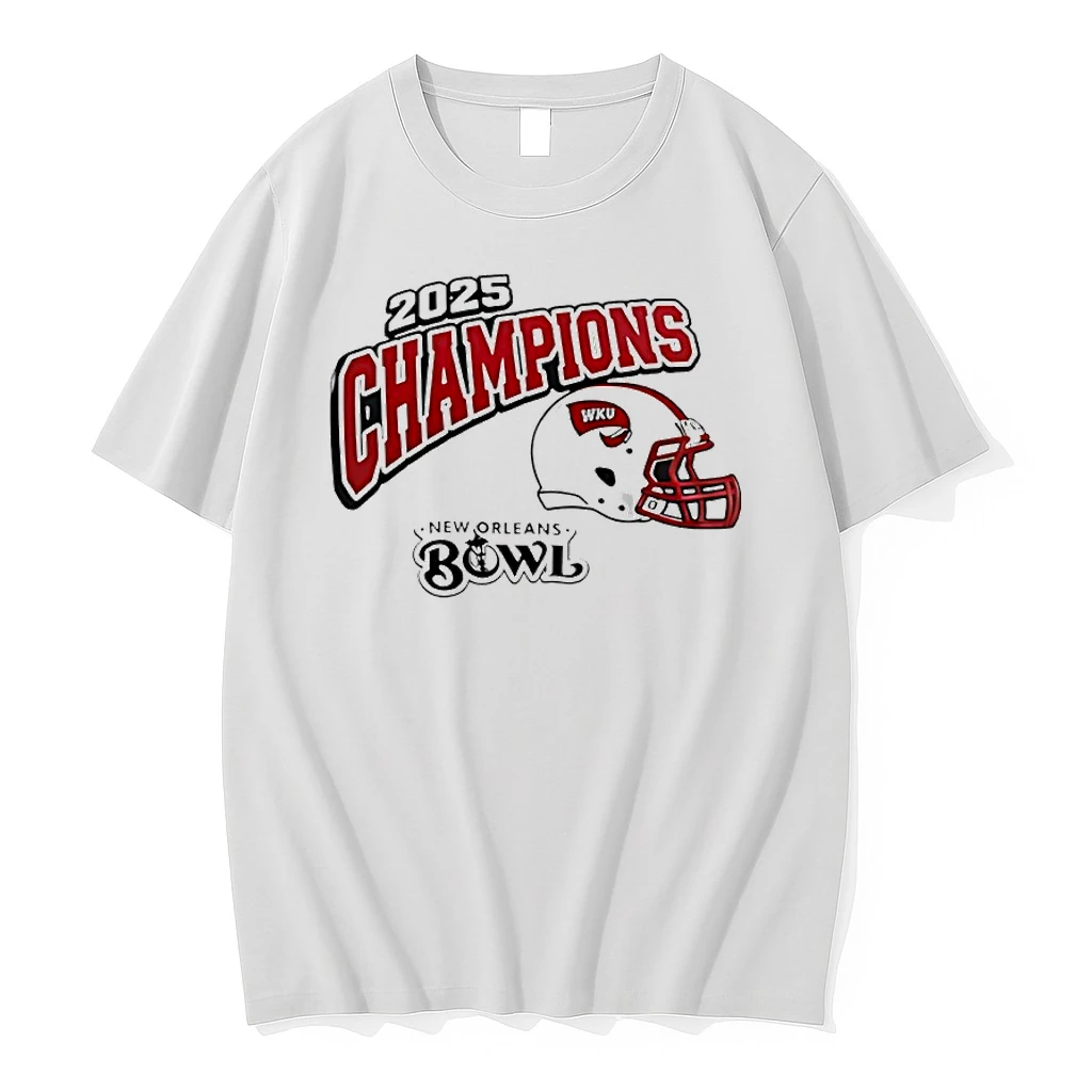 Western Kentucky Hilltoppers New Orleans Bowl 2025 Champions Helmet Shirts