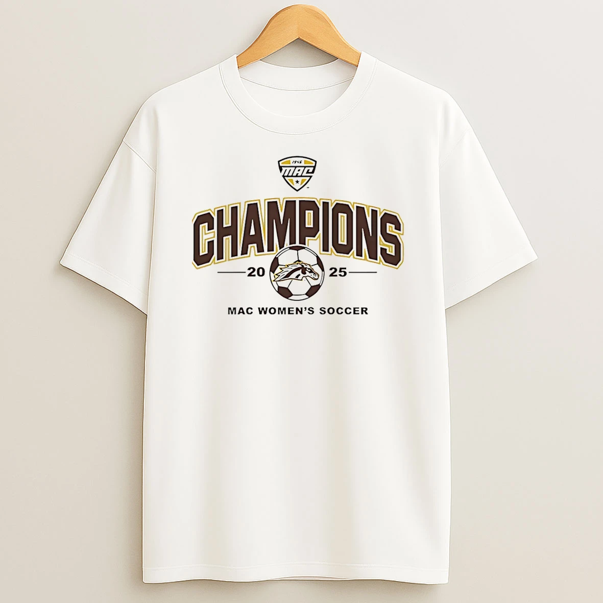 Western Michigan Broncos 2025 Mac Soccer Champions Shirts