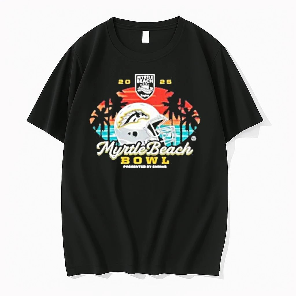 Western Michigan Broncos 2025 Myrtle Beach Bowl Helmet Shirts