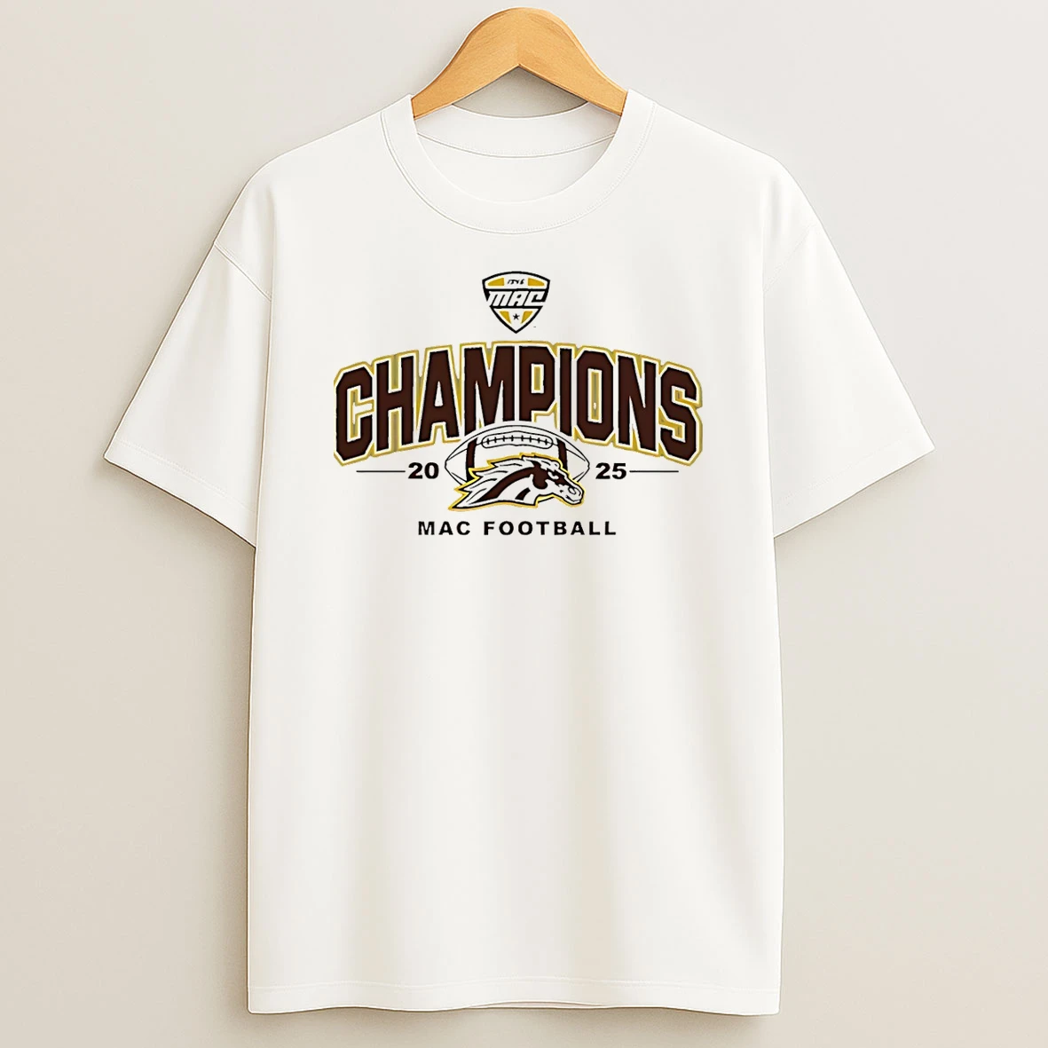 Western Michigan Broncos Mac 2025 Football Champions Shirts