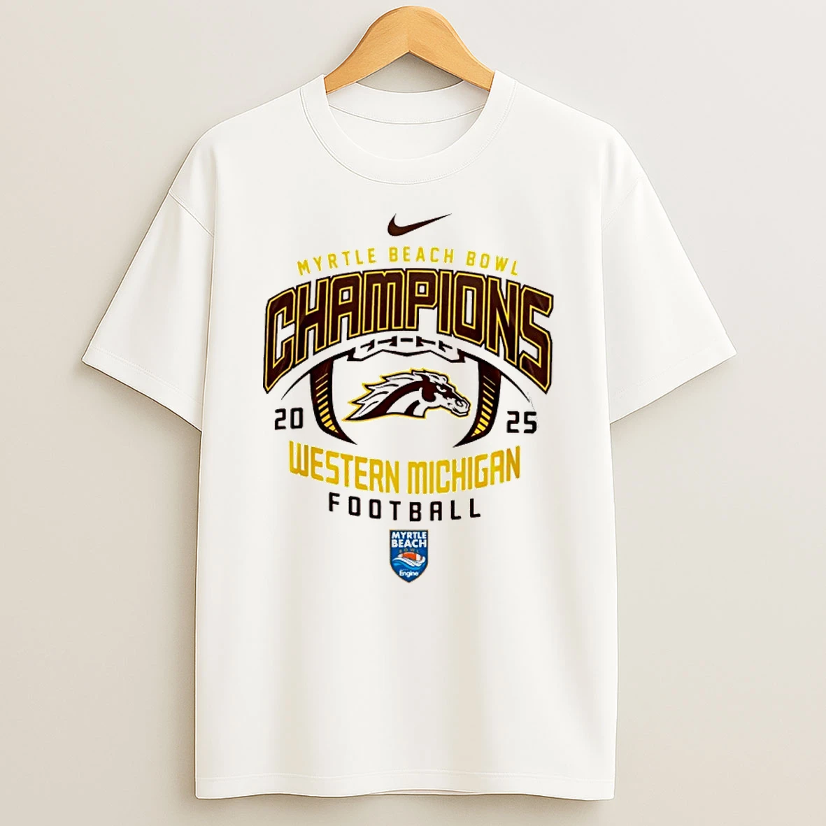 Western Michigan Broncos Myrtle Beach Bowl Champions 2025 Football Shirts
