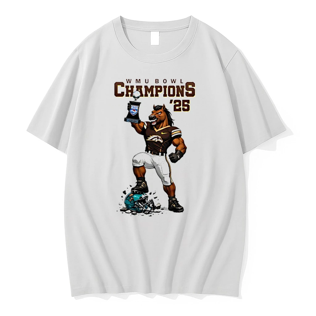 Western Michigan Broncos Myrtle Beach Bowl Champions 2025 Mascot Shirts