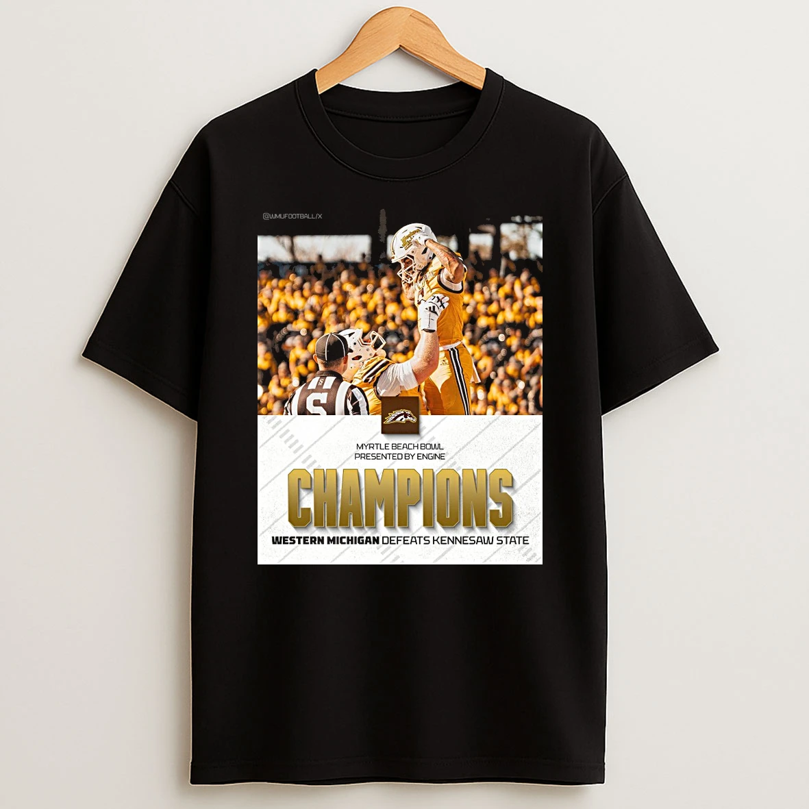 Western Michigan Broncos Defeated Kennesaw State 2025 Myrtle Beach Bowl Shirts