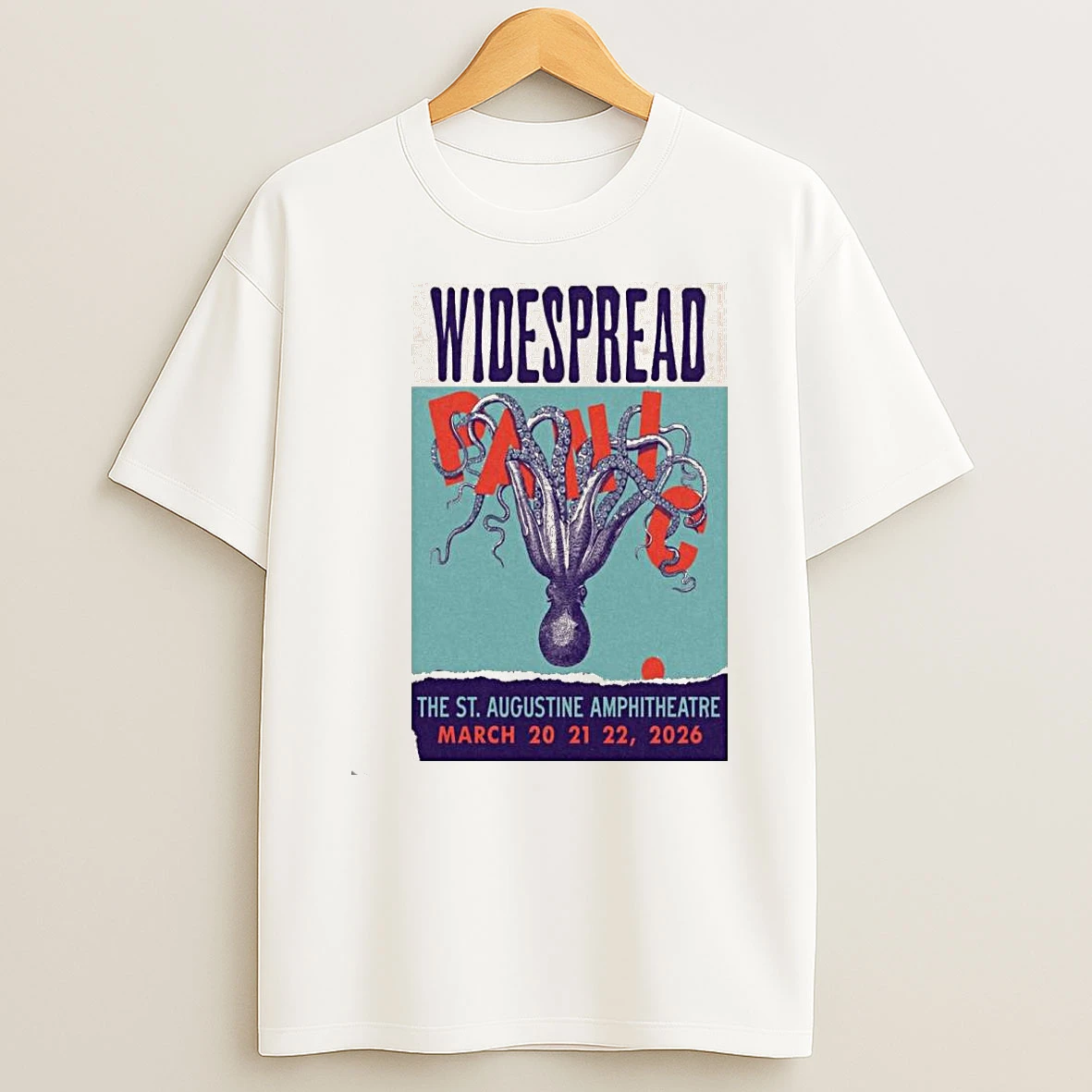 Widespread Panic The St Augustine Amphitheatre March 20 22 2026 Show Shirts