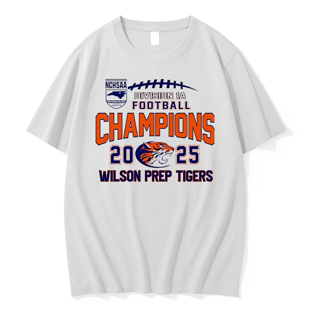 Wilson Prep Tigers 2025 Nchsaa Division 1a Football Champions Shirts