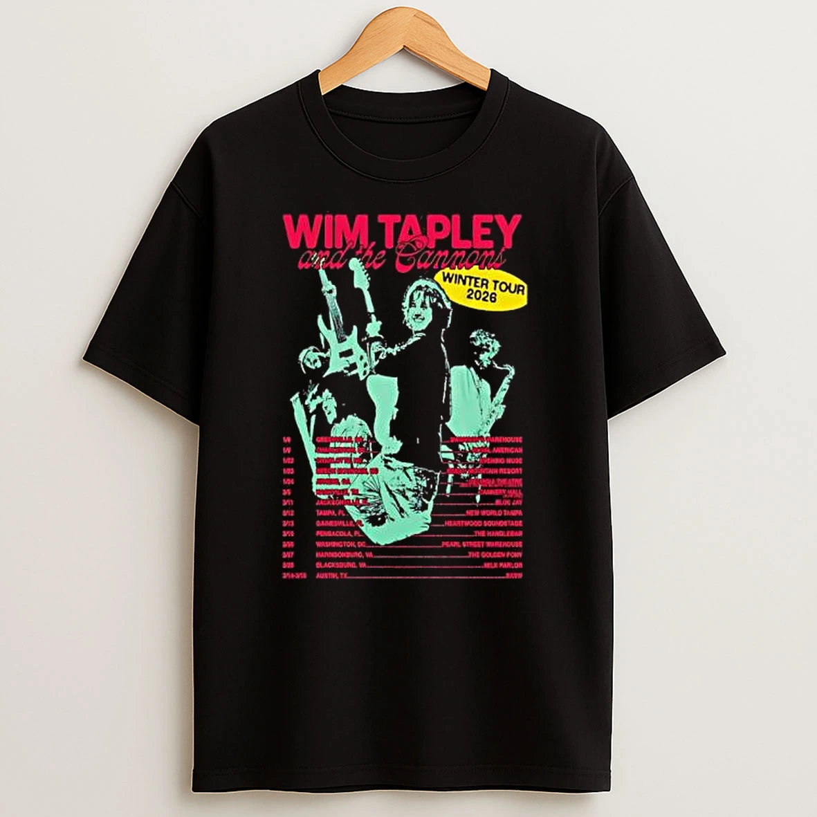 Wim Tapley And The Cannons Winter Tour 2026 Shirts