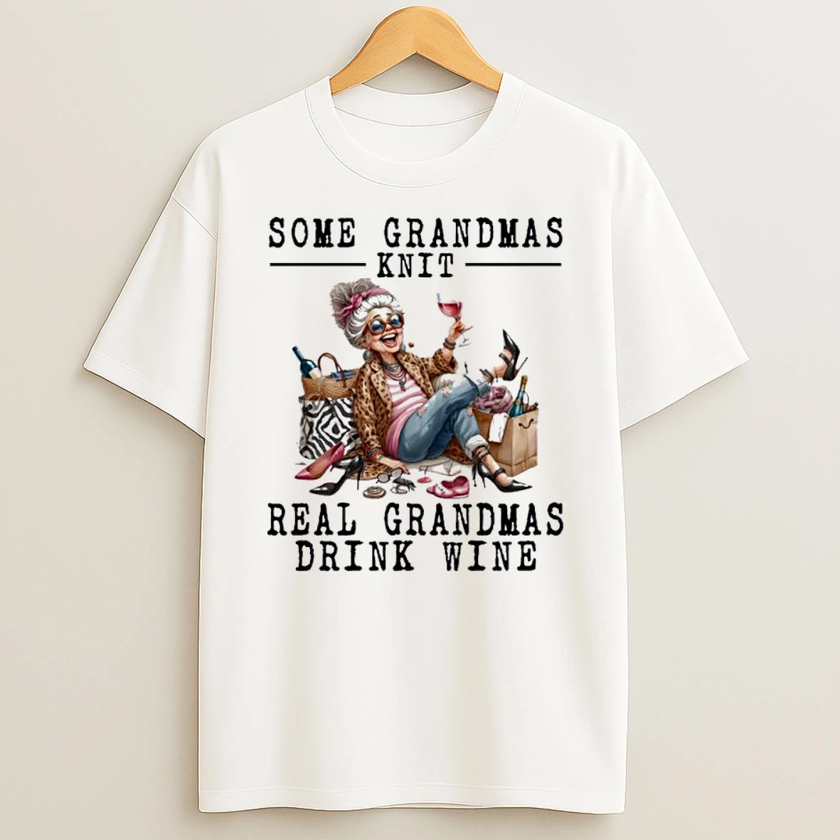 Wine Some Grandmas Knit Real Grandmas Shirts
