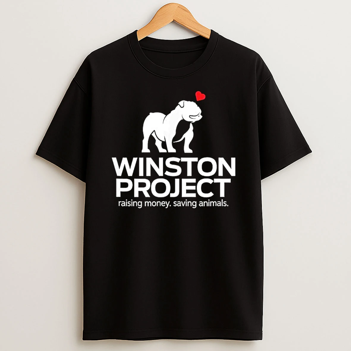 Winston Project Bulldog Raising Money Saving Animals Shirts