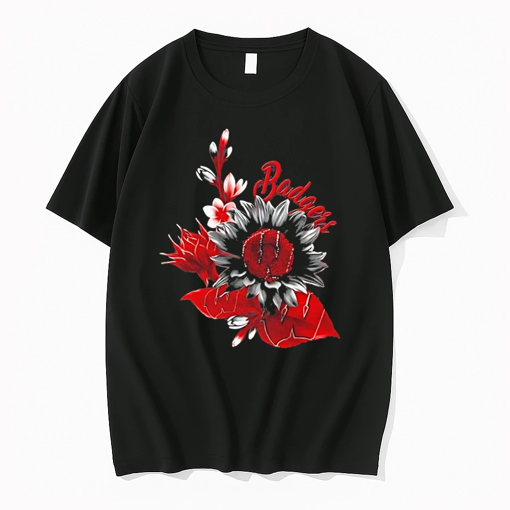Wisconsin Badgers Football X Sunflower Floral Shirts