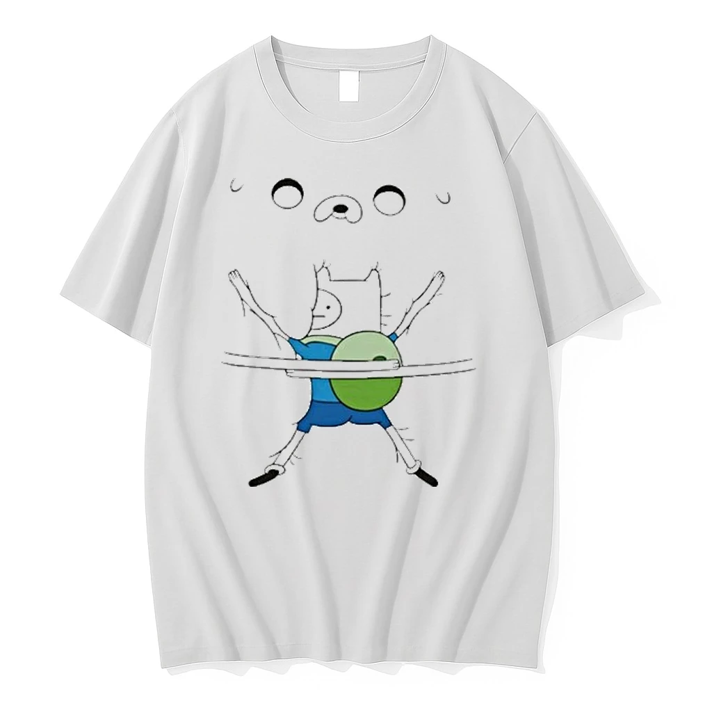 Woman Wearing Adventure Time Bro Hug Shirts