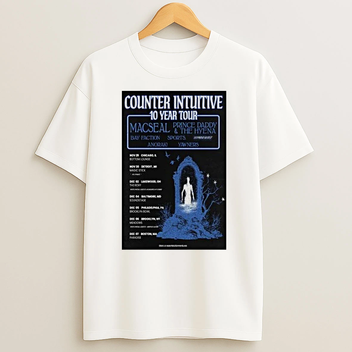 Yawners Counter Intuitive 10 Year Tour 2025 Shirts