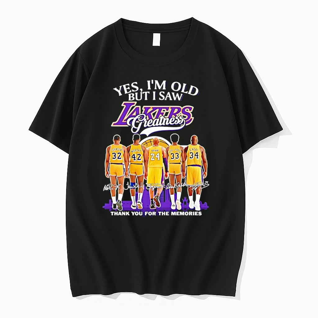 Yes Im Old But I Saw Los Angeles Lakers Legends Greatness Thank You For The Memories Signatures Shirts