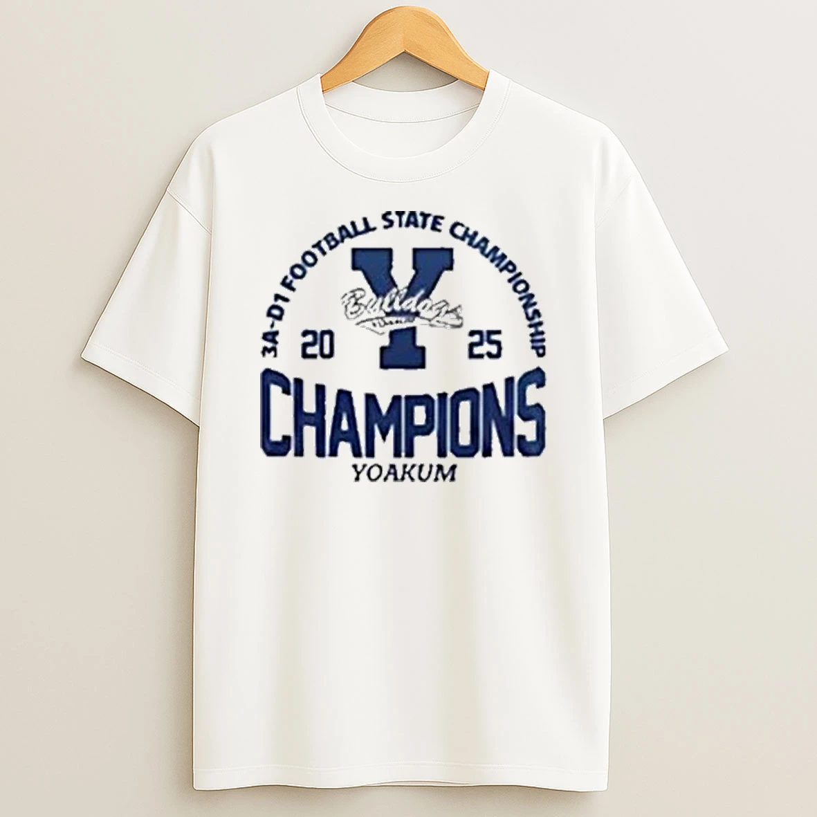 Yoakum Champions 3a D1 Football State Championship 2025 Logo Shirts