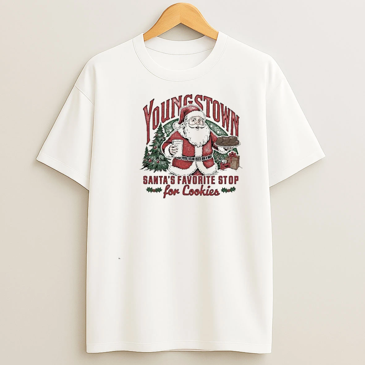Youngstown Santas Favorite Stopq For Cookies Shirts