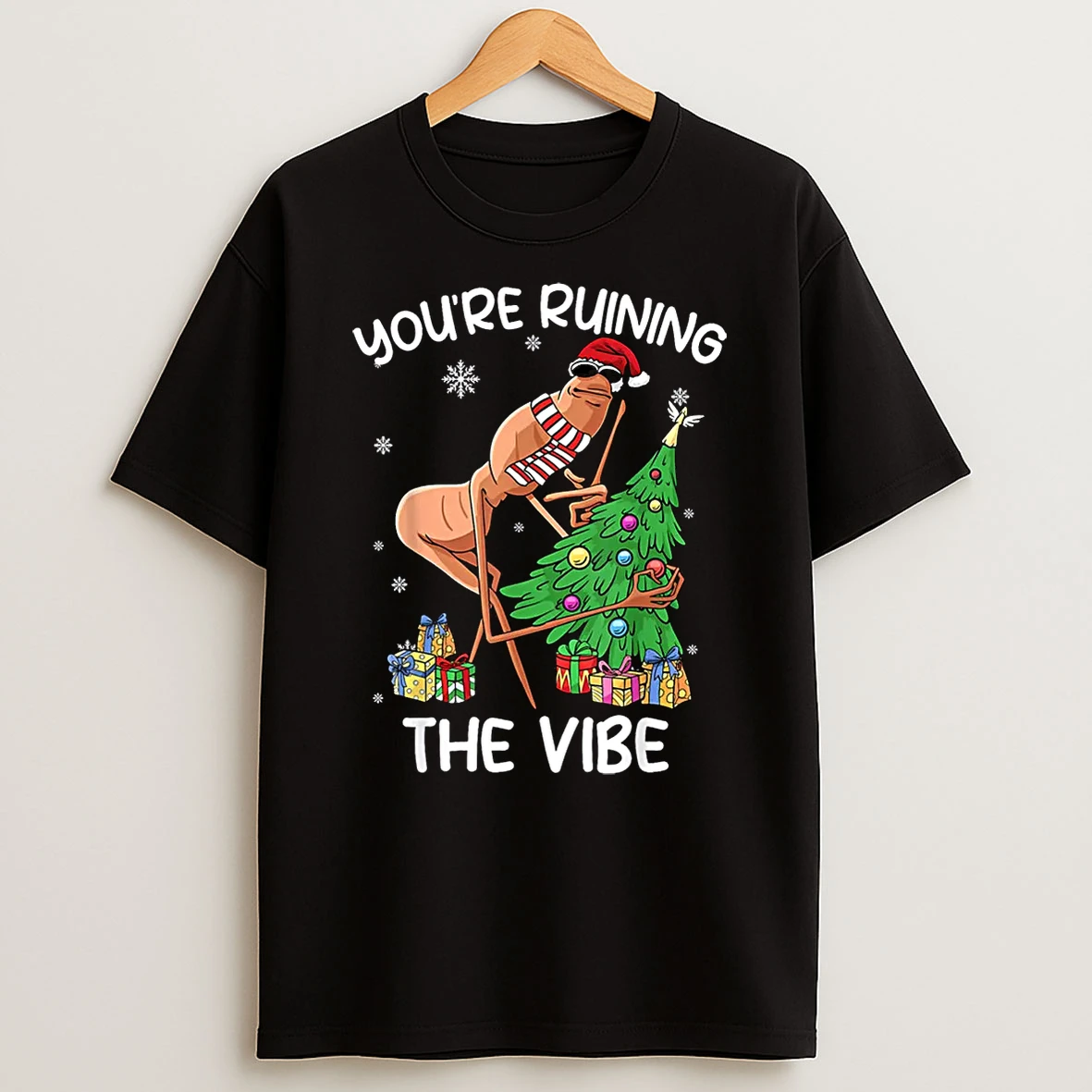 Youre Ruining The Vibe Christmas Marcus The Worm Xmas Shirts