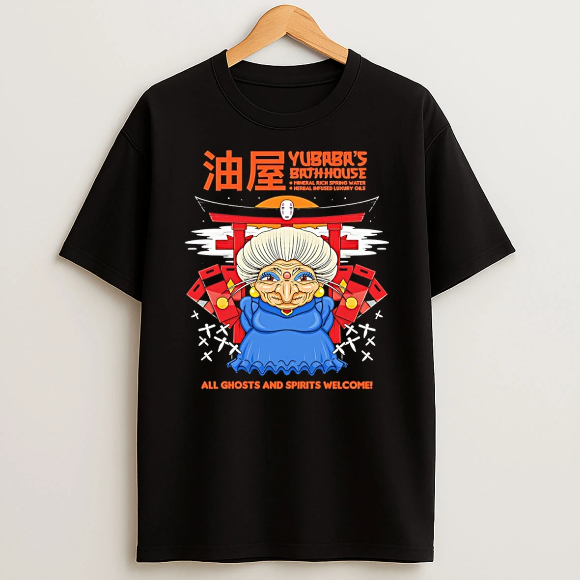Yubabas Bathhouse All Ghosts And Spirits Welcome Spirited Away Shirts