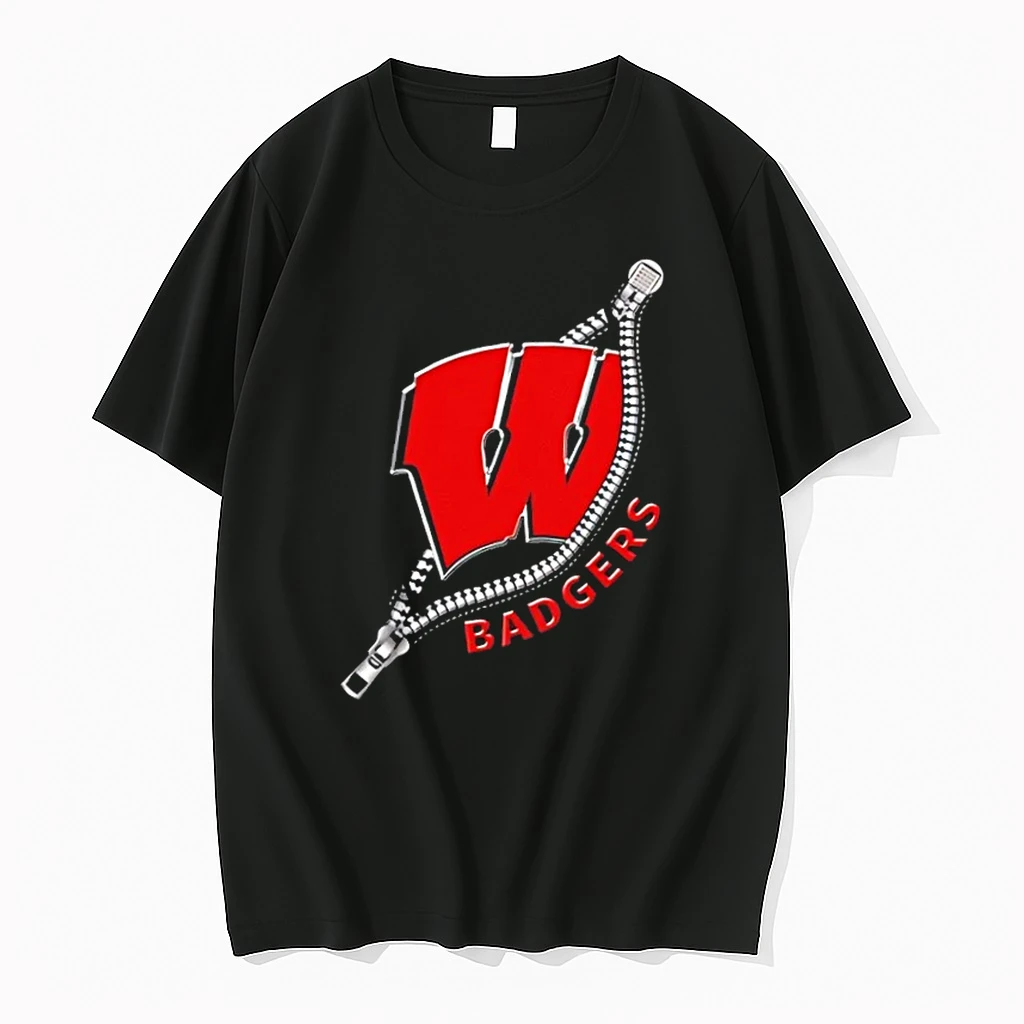 Zipper X Wisconsin Badgers Football Logo Shirts