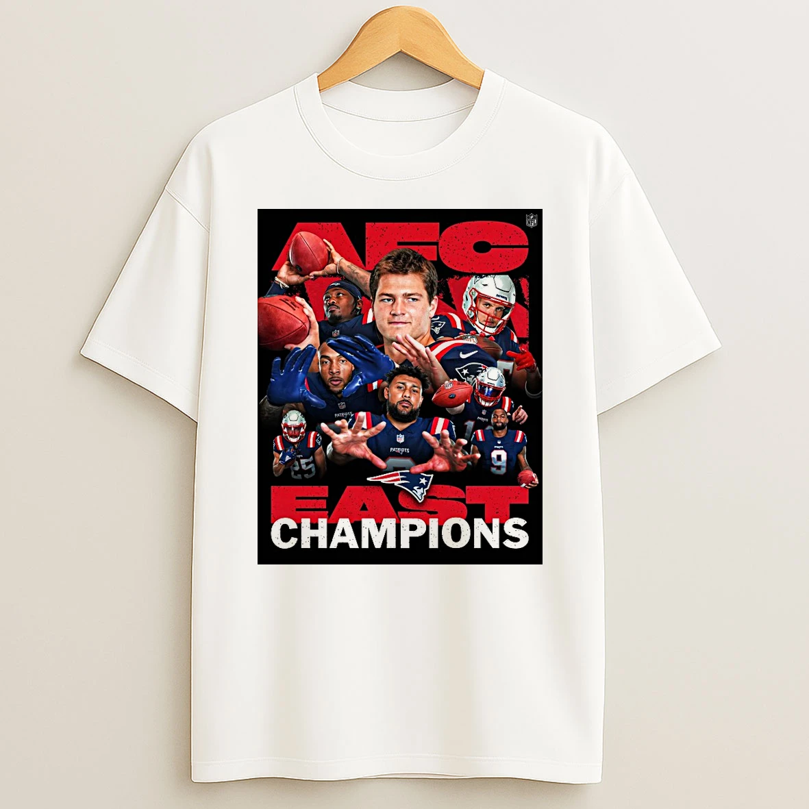 F350w4hs New England Patriots Afc East Division Champions 2025 Nfl Season Shirts