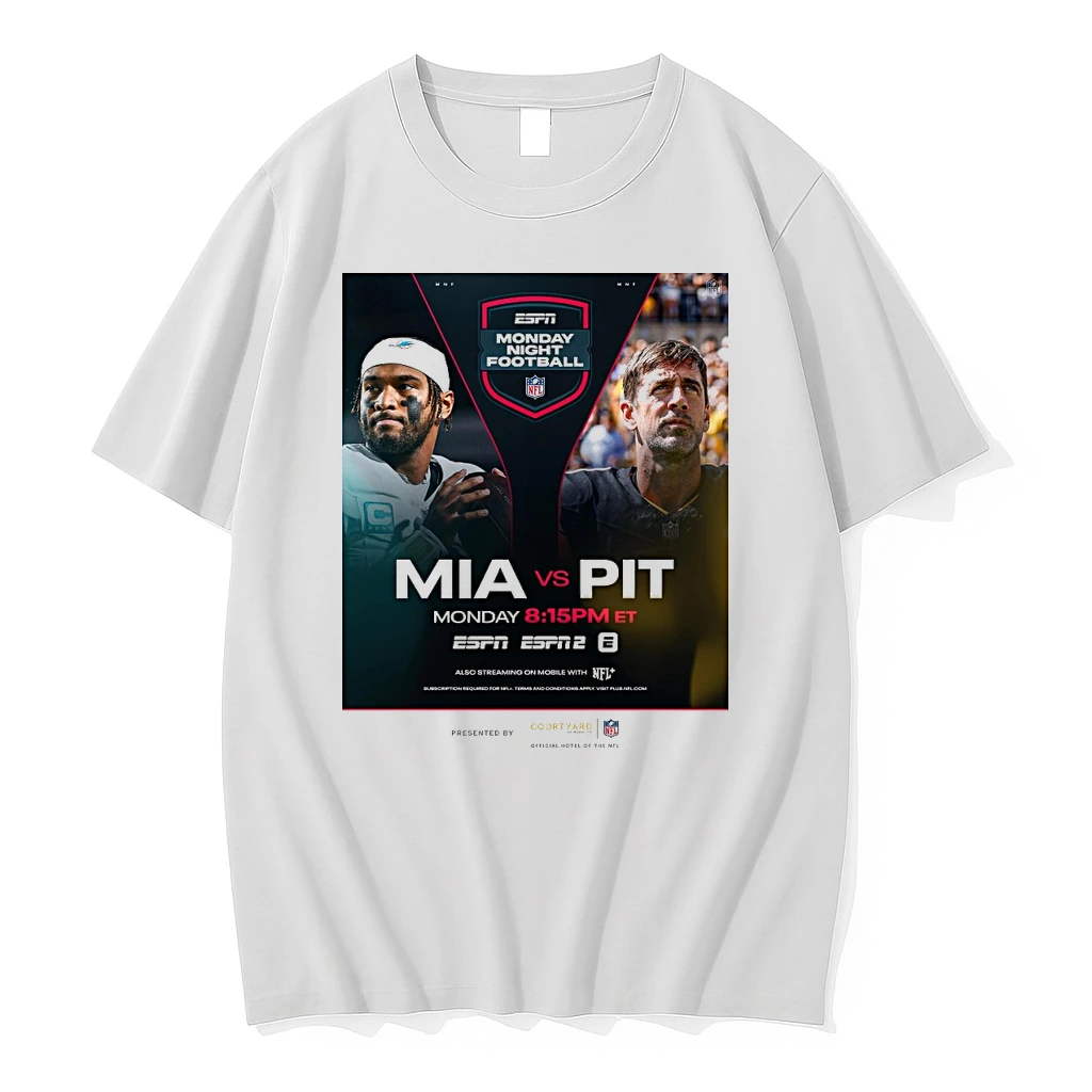 Hjizhynt Espn Monday Night Football Nfl Miami Dolphins At Pittsburgh Steelers Monday Dec 15 2025 Shirts