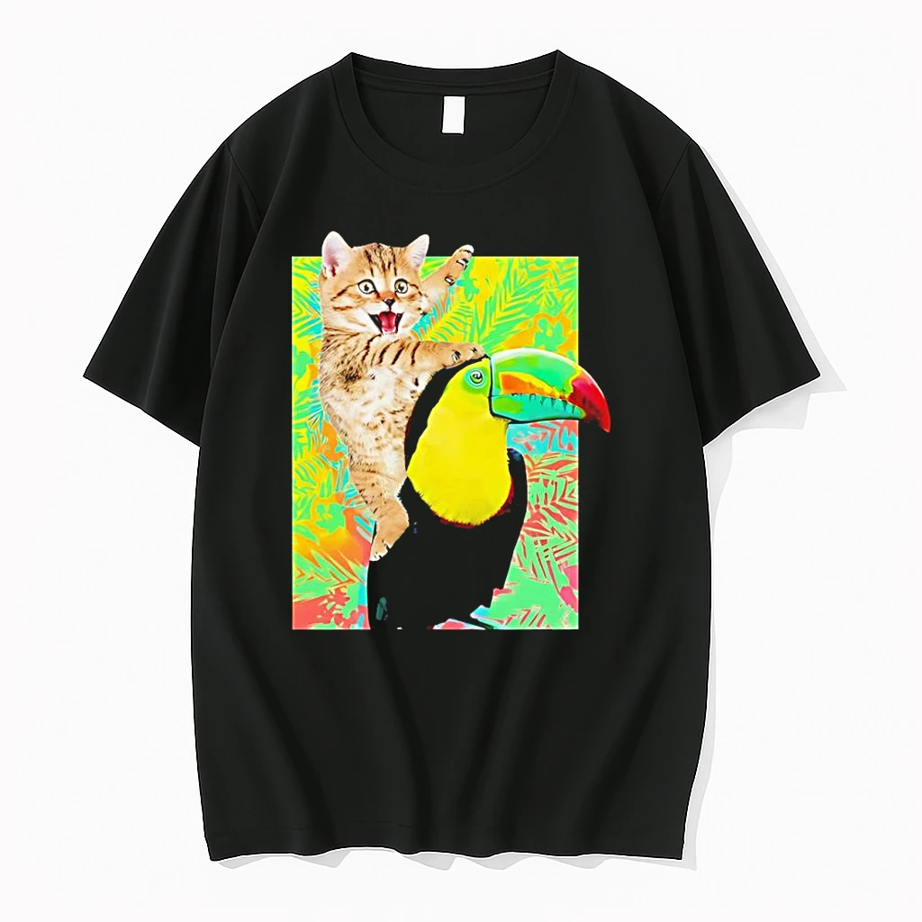 Whatwillwear 20251222_103924 47_kitty Cat Riding A Toucan Funny Image Shirts