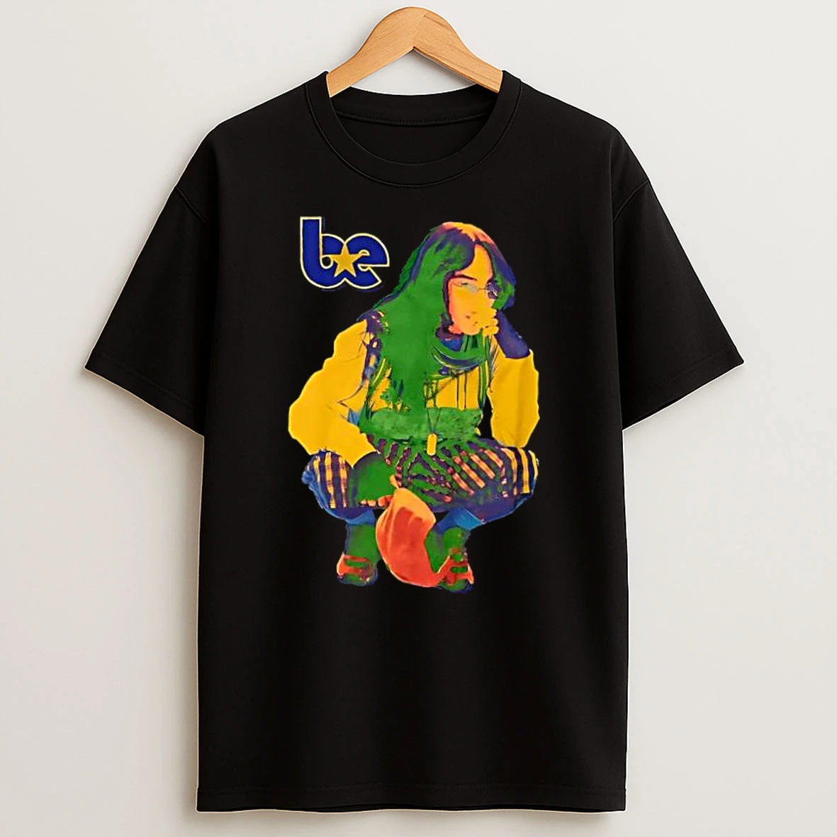 Whatwillwear Dalatshirt 20251210_133224 71_billie Eilish Color Pop Crouching Portrait Art Shirts