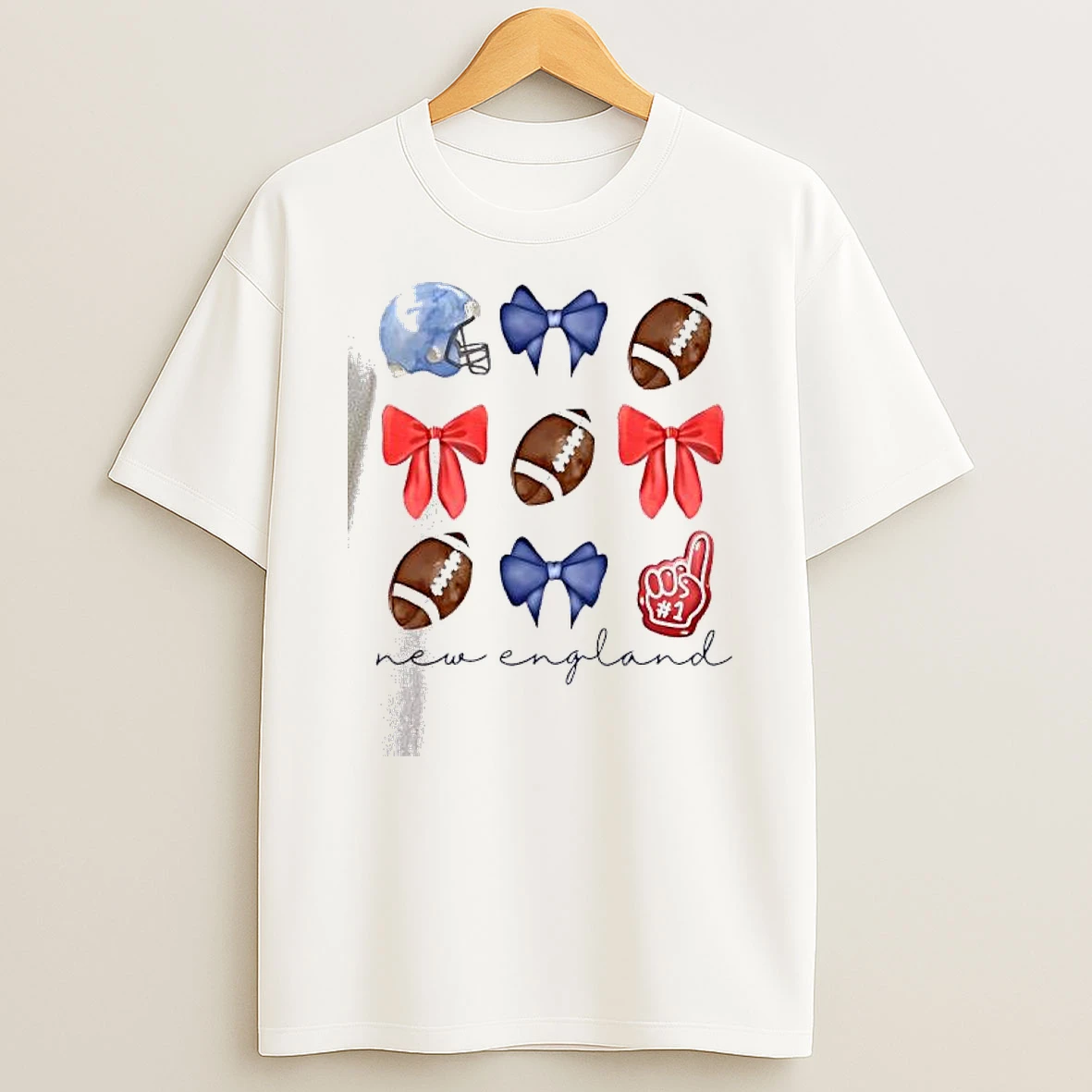 Whatwillwear Dalatshirt 20251210_133224 71_go New England Football Helmet Bow 1 Fan Graphic Team Spirit Shirts