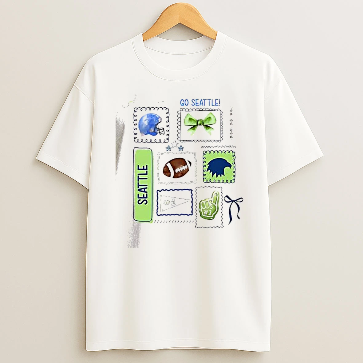Whatwillwear Dalatshirt 20251210_133224 71_go Seattle Football Helmet Bow 1 Fan Graphic Team Spirit Shirts