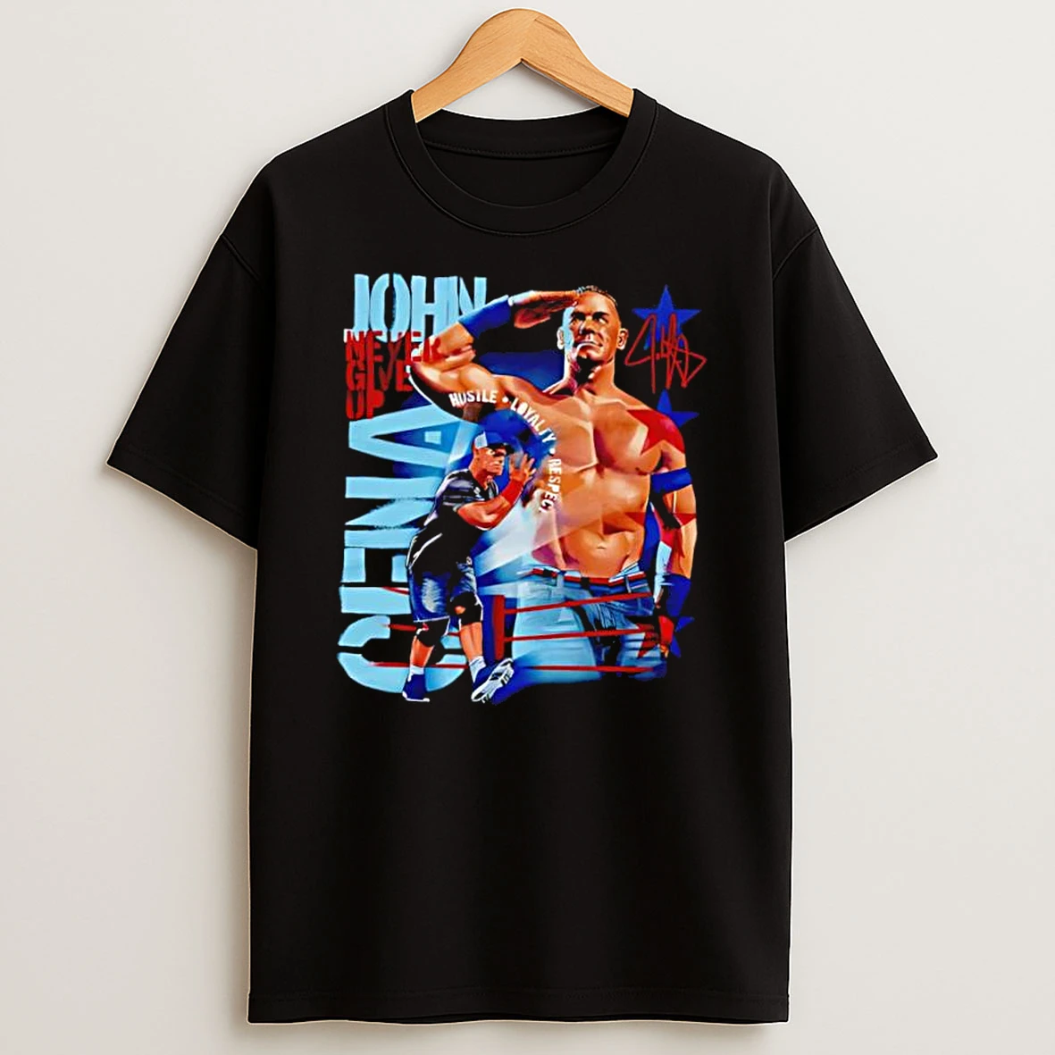 Whatwillwear Dalatshirt 20251219_093336 155_wwe John Cena Never Give Up Stars Signature Graphic Shirts