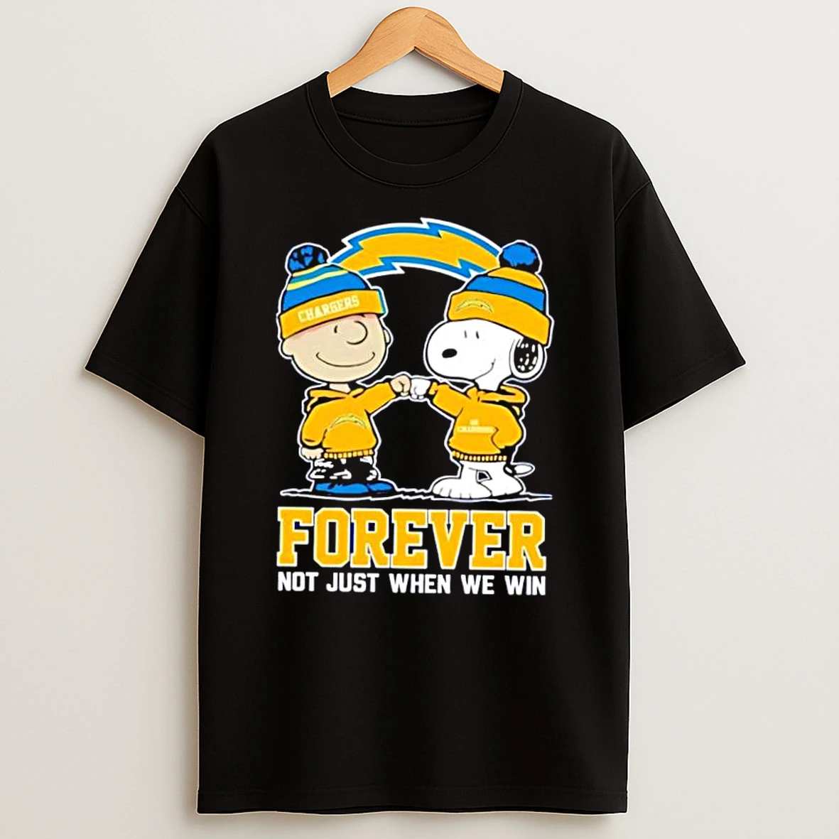 Whatwillwear Dalatshirt 20251220_085805 61_los Angeles Chargers Charlie Brown And Snoopy Forever Not Just When We Win Shirts