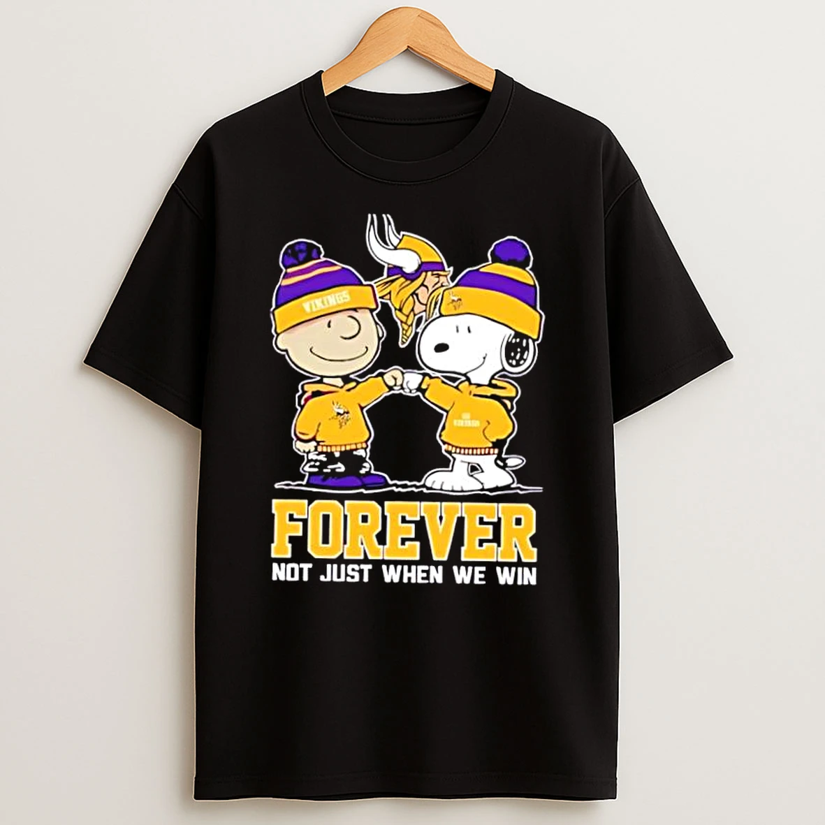 Whatwillwear Dalatshirt 20251220_090951 3_minnesota Vikings Charlie Brown And Snoopy Forever Not Just When We Win Shirts