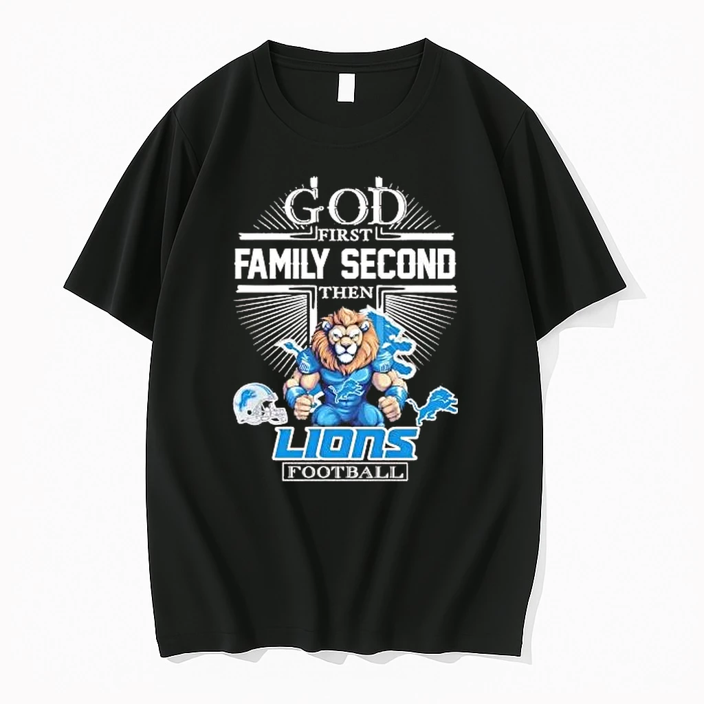 Whatwillwear Hoopoetees 20251219_181129 71_god First Family Second Then Detroit Lions Football Mascot Shirts