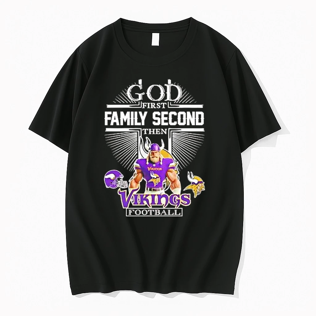 Whatwillwear Hoopoetees 20251219_181129 71_god First Family Second Then Minnesota Vikings Football Shirts