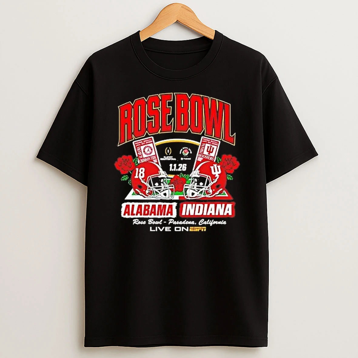 Whatwillwear Hoopoetees 20251222_101025 234_alabama Crimson Tide Vs Indiana Hoosiers 2026 Rose Bowl Ticket Helmet Shirts