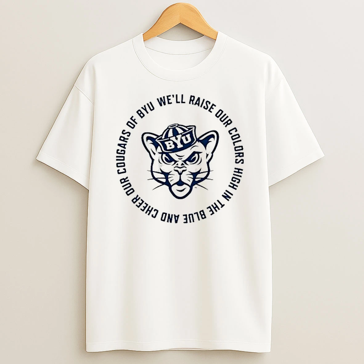 Whatwillwear Hoopoetees 20251222_101025 234_byu Cougars Fight Song Well Raise Our Colors High In The Blue And Cheer Shirts