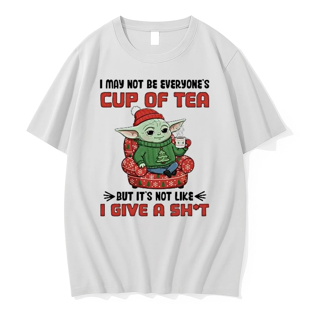 Whatwillwear Hoopoetees 20251222_101025 234_baby Yoda I May Not Be Everyones Cup Of Tea But Its Not Like I Give A Shit Shirts