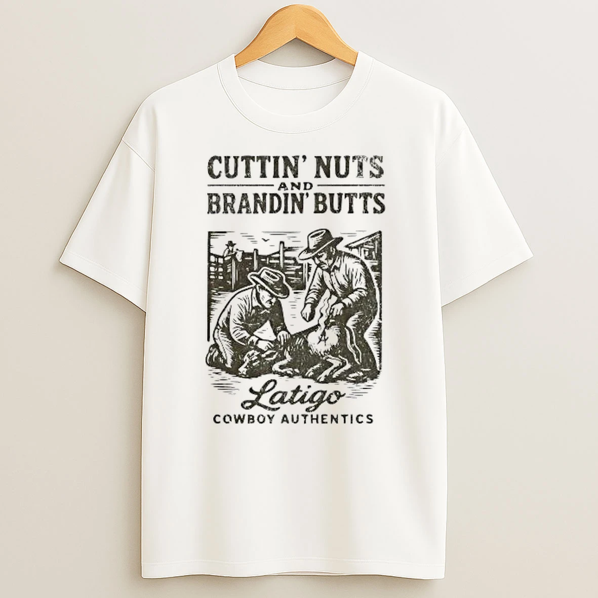 Whatwillwear Hoopoetees 20251222_101025 234_cuttin Nuts And Brandin Butts Latigo Cowboy Authentics Shirts