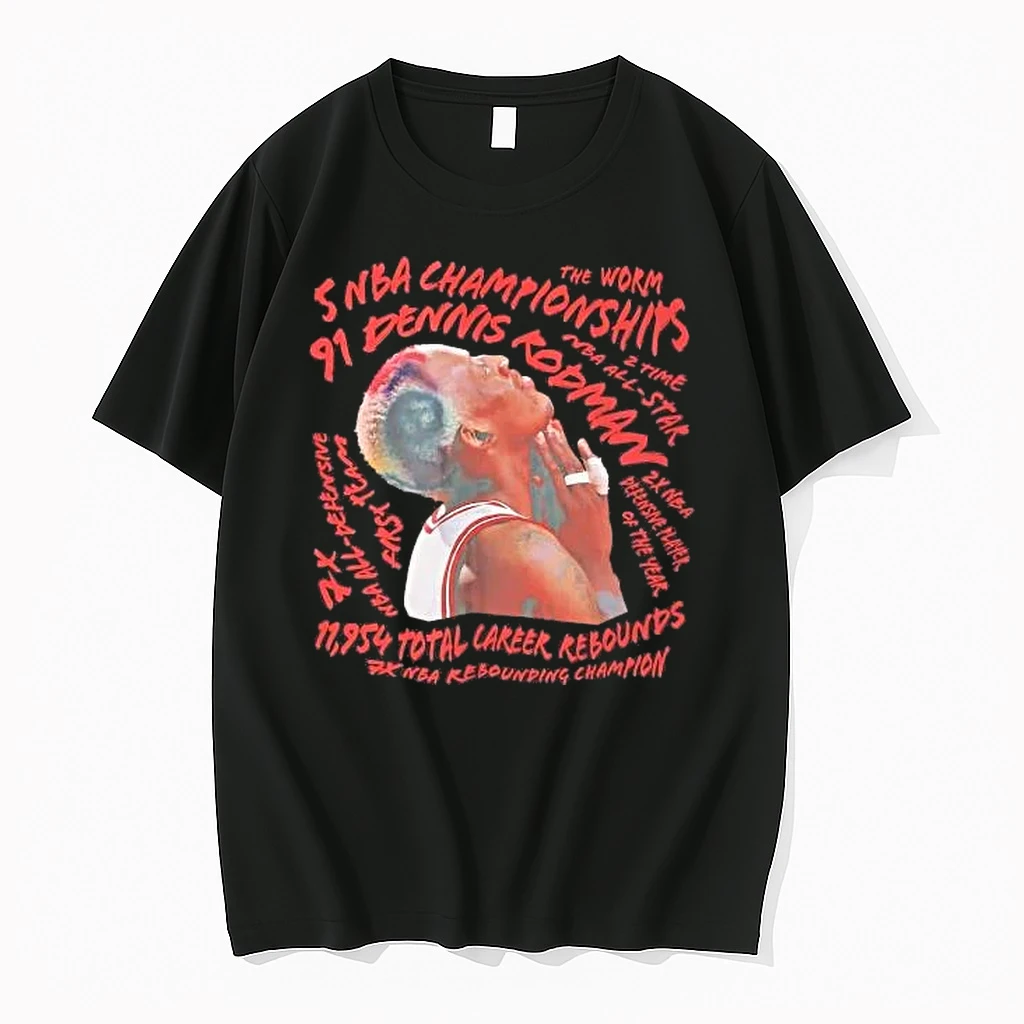 Whatwillwear Hoopoetees 20251222_101025 234_dennis Rodman 5 Nba Championships The Worm Chicago Bulls Shirts