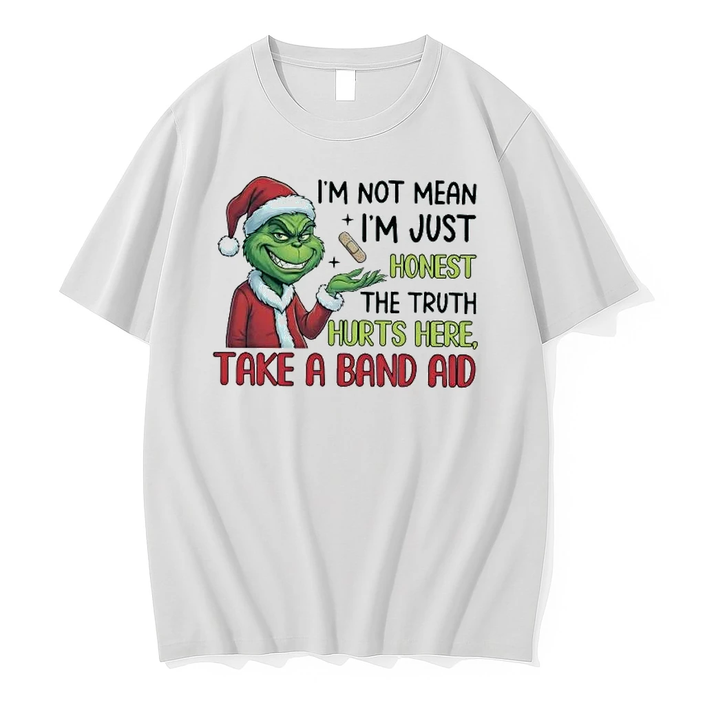 Whatwillwear Hoopoetees 20251222_101025 234_grinch Im Not Mean Im Just Honest The Truth Hurts Here Take A Band Aid Shirts