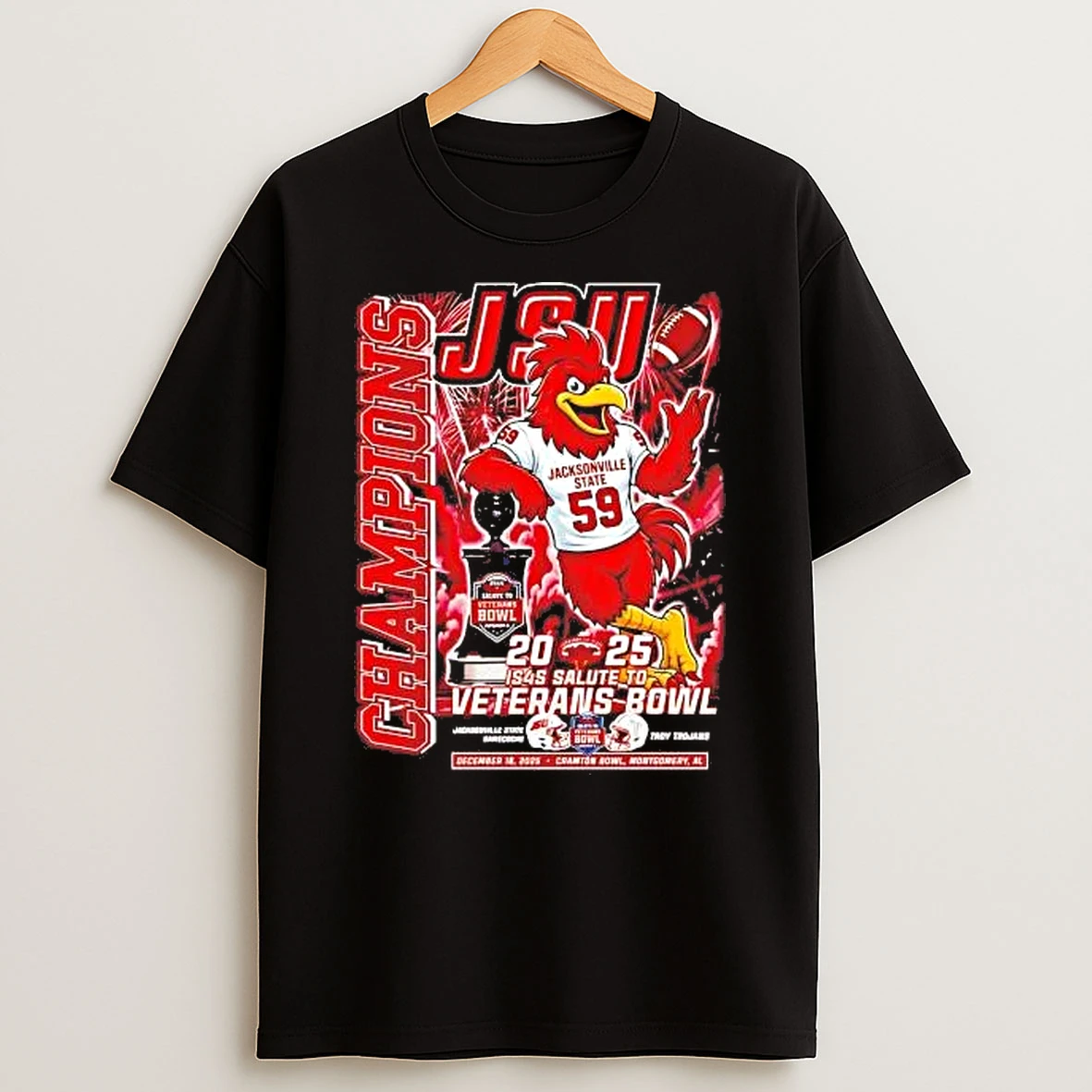 Whatwillwear Hoopoetees 20251222_101025 234_jacksonville State Gamecocks 2025 Veterans Bowl Champions Mascot Trophy Shirts
