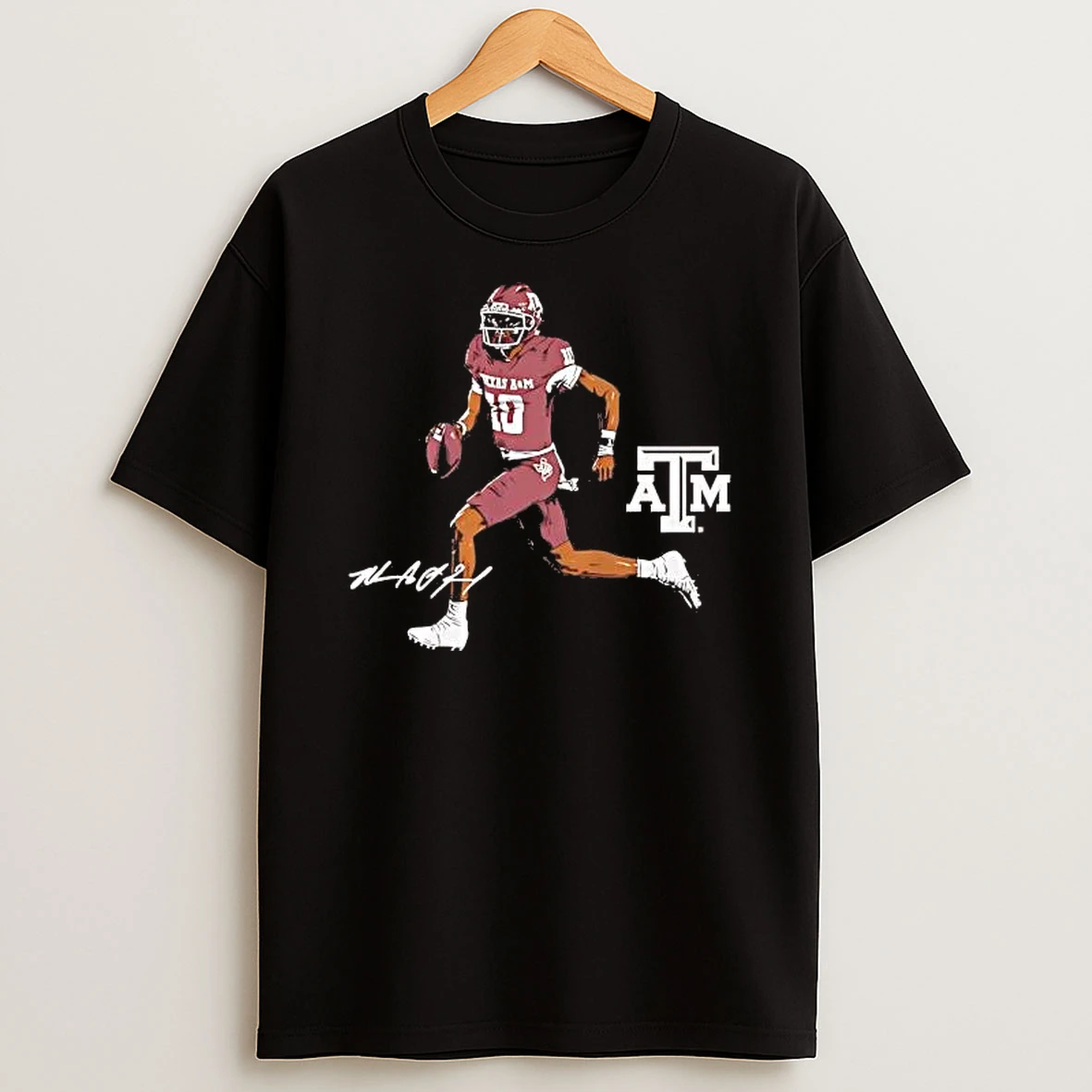 Whatwillwear Hoopoetees 20251222_101025 234_marcel Reed Superstar Pose Running Texas Am Aggies Shirts