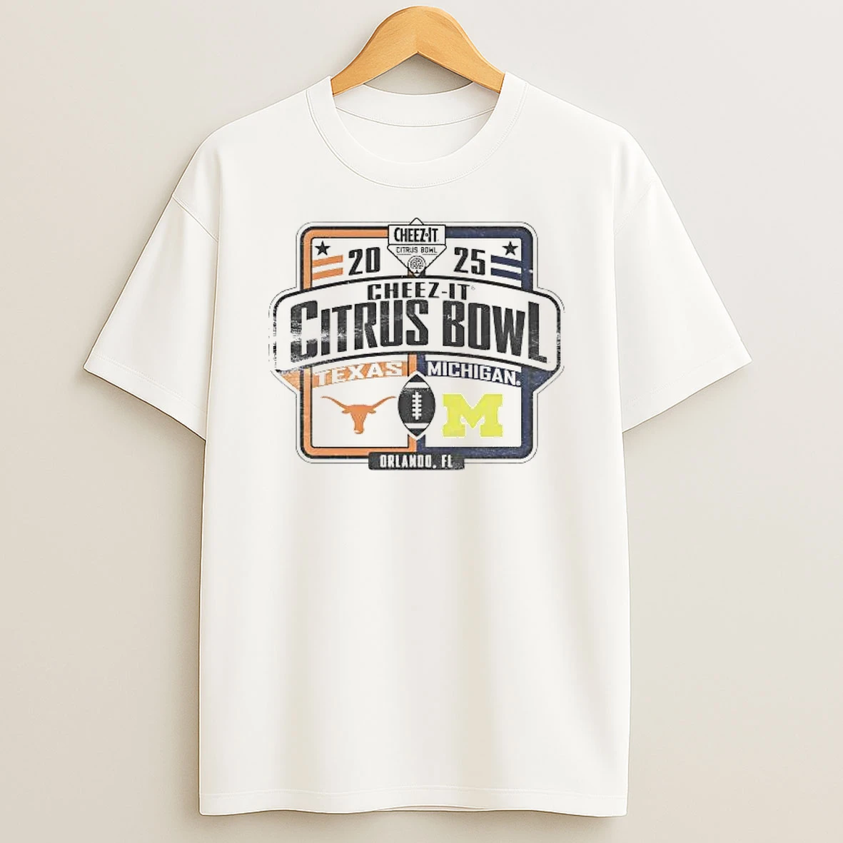 Whatwillwear Hoopoetees 20251222_101025 234_michigan Wolverines Vs Texas Longhorns 2025 Cheez It Citrus Bowl Matchup Shirts
