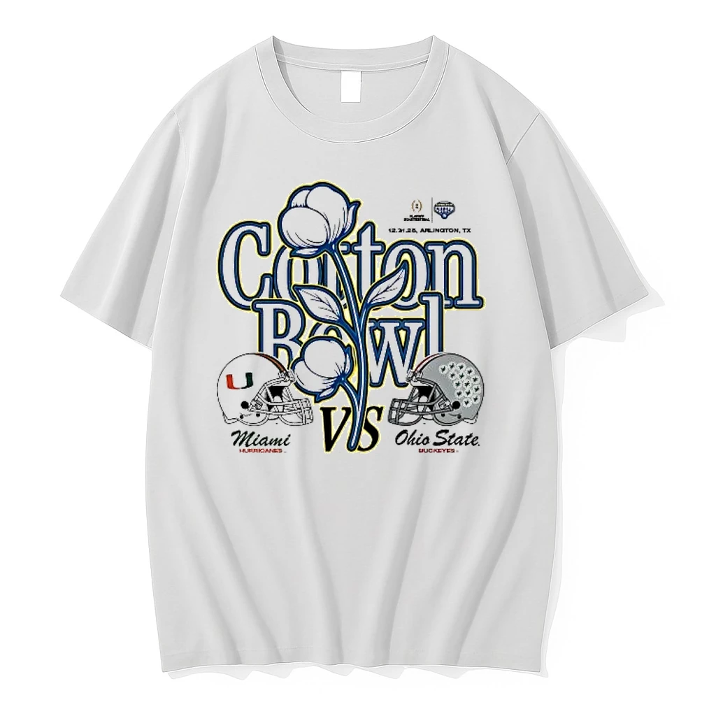 Whatwillwear Hoopoetees 20251222_101025 234_ohio State Vs Miami 2025 Cotton Bowl Helmet Head To Head Shirts