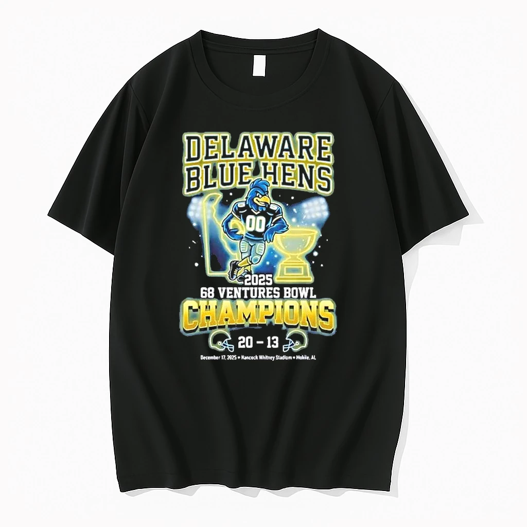 Whatwillwear Hoopoetees 20251223_095008 185_delaware Blue Hens 2025 68 Ventures Bowl Champions Mascot Shirts