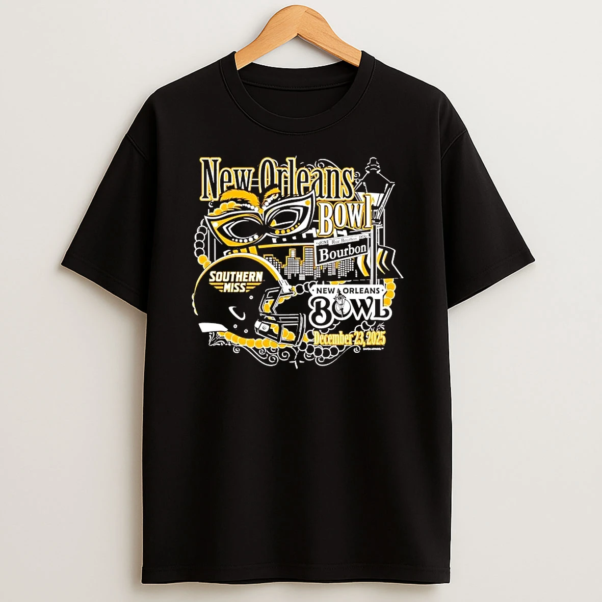 Whatwillwear Hoopoetees 20251223_095008 185_southern Miss Golden Eagles 2025 New Orleans Bowl Mask Shirts