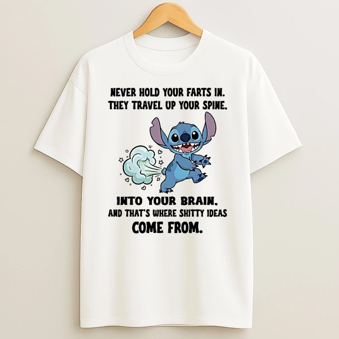 Whatwillwear Hoopoetees 20251223_095008 185_stitch Never Hold Your Farts In They Travel Up Your Spine Into Your Brain Shirts