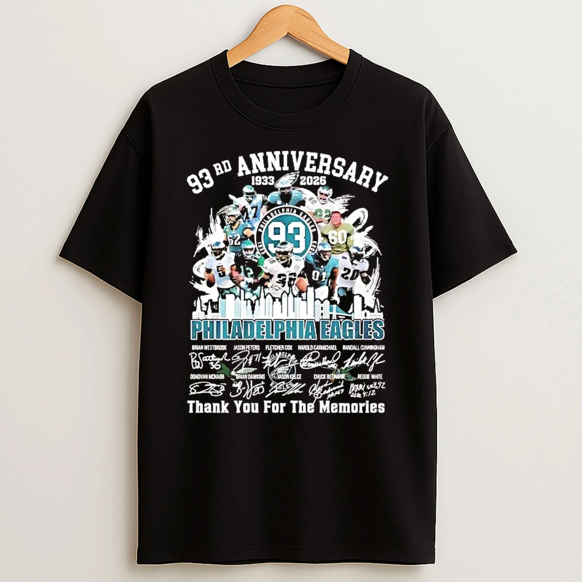 Whatwillwear Hoopoetees 20251223_142304 80_philadelphia Eagles 2026 93rd Anniversary Thank You For The Memories Shirts