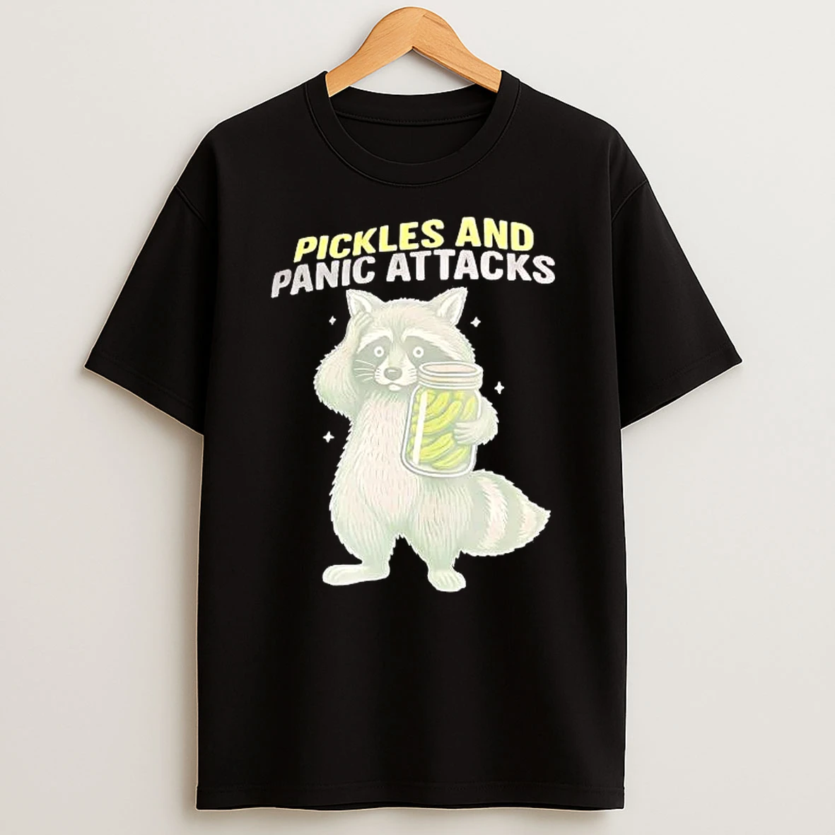 Whatwillwear Hoopoetees 20251224_161746 37_raccoon Pickles And Panic Attacks Shirts