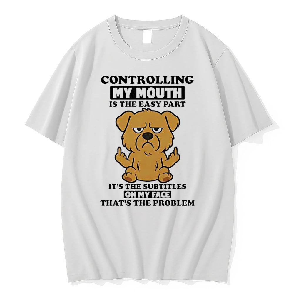 Whatwillwear Hoopoetees 20251225_094923 61_golden Retriever Controlling My Mouth Is The Easy Part On My Face Shirts